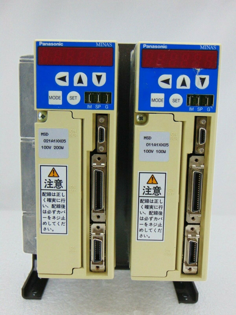 Panasonic Minas MSD MSD011A1XX05 AC Servo Driver (Qty. 2) TEL Tokyo Electron - Tech Equipment Spares, LLC