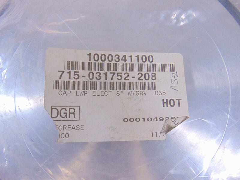 LAM Research 715-031752-208 Gap Lower Electrode 8” W/GRV .035 *cleaned* - Tech Equipment Spares, LLC
