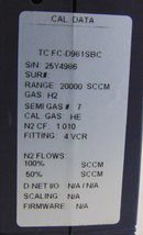 Aera FC-D981SBC Mass Flow Controller 20 SLM H2 10 SLM AR, Lot of 3 - Tech Equipment Spares, LLC
