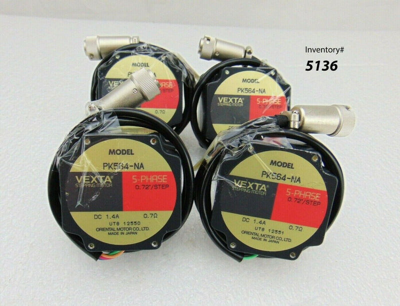 Vexta PK564-NA 5-Phase Stepping Motor, lot of 4 *used working - Tech Equipment Spares, LLC