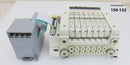 SMC VQ1200Y-5 VQ1400Y-5 VQ1100Y-5 Manifold, 7 Solenoid *used working - Tech Equipment Spares, LLC