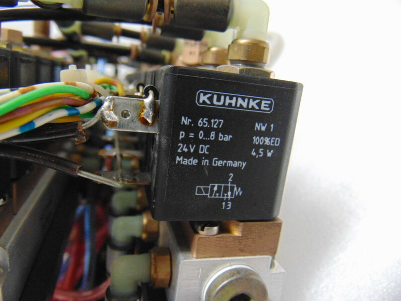 Karl Suss MA150 Mask Aligner Kuhnke 65 127 Pneumatic Manifold 30 Solenoid - Tech Equipment Spares, LLC