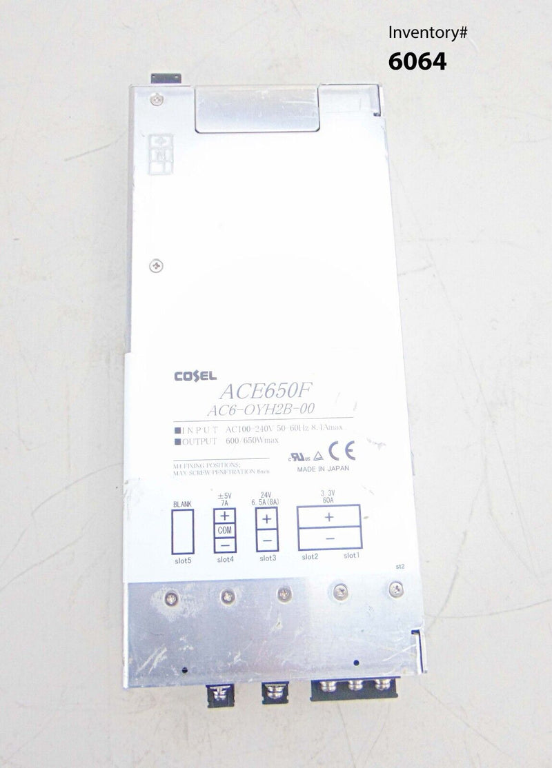 Cosel ACE650F AC6-OYH2B-00 Power Supply *used working - Tech Equipment Spares, LLC