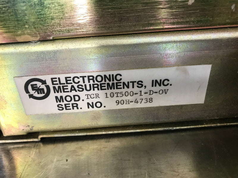 Electronic Measurement TCR 10T500 TCR Power Supply 10T500-1-D-0V (untested) - Tech Equipment Spares, LLC