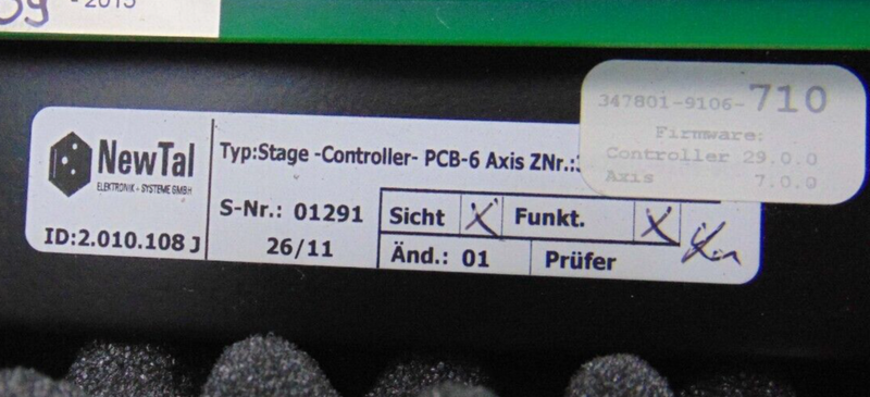 Zeiss 347801-9106-710 EX Stage Controller PCB-6 Axis *used working - Tech Equipment Spares, LLC