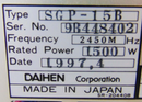 Daihen SGP-15B 1140-01216 Microwave Power Generator AMAT *used working - Tech Equipment Spares, LLC