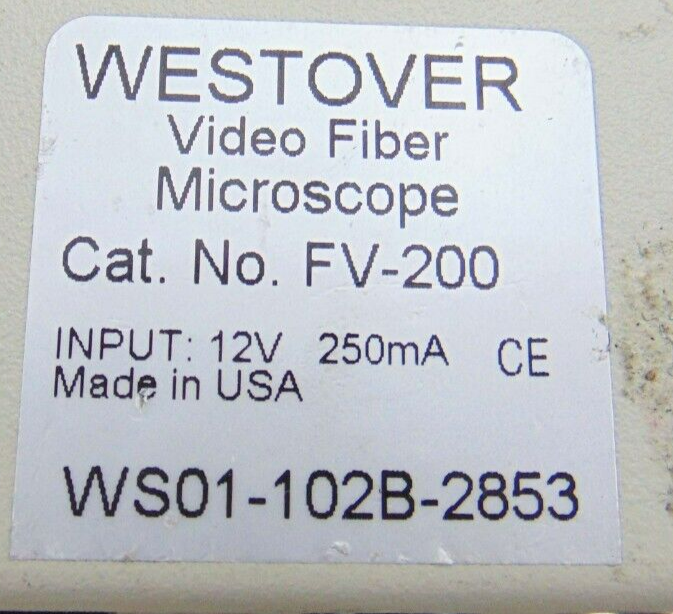 Westover FV-200 Video Fiber Microscope *used working - Tech Equipment Spares, LLC