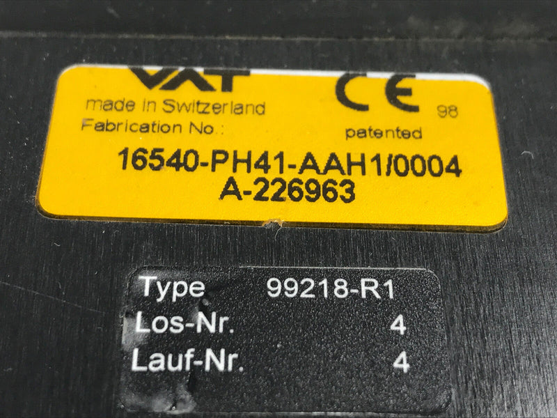 VAT 16540-PH41-AAH1 Pendulum Valve (used working) - Tech Equipment Spares, LLC
