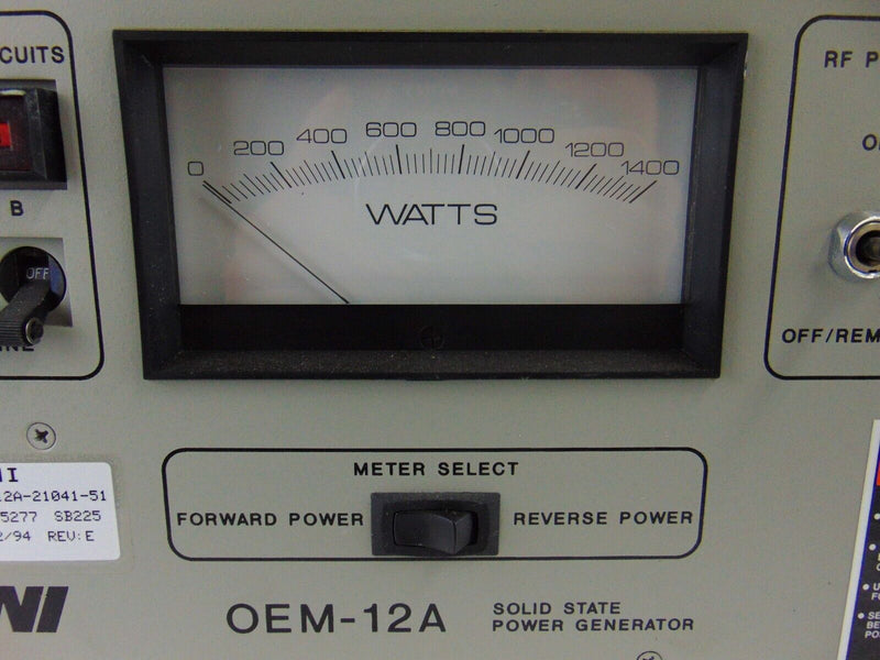 ENI OEM-12A OEM-12A-21041-51 RF Generator, 1250W - Tech Equipment Spares, LLC