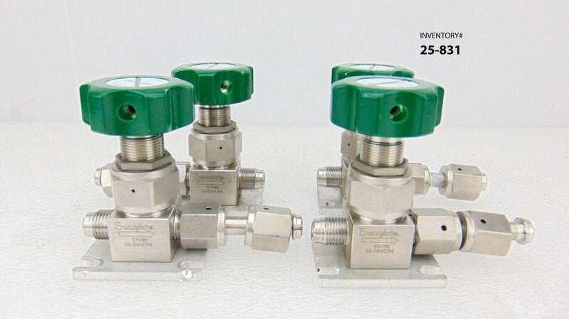 Swagelok SS-DSVCR4 Manual Stainless Steel Valve, lot of 4 *used working - Tech Equipment Spares, LLC