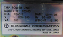Shimadzu EI-203MD Turbo Pump Controller *used working - Tech Equipment Spares, LLC