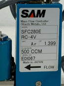 SAM SFC280E Mass Flow Controller 500ccm Ar (Used Working, 90 Day Warranty) - Tech Equipment Spares, LLC
