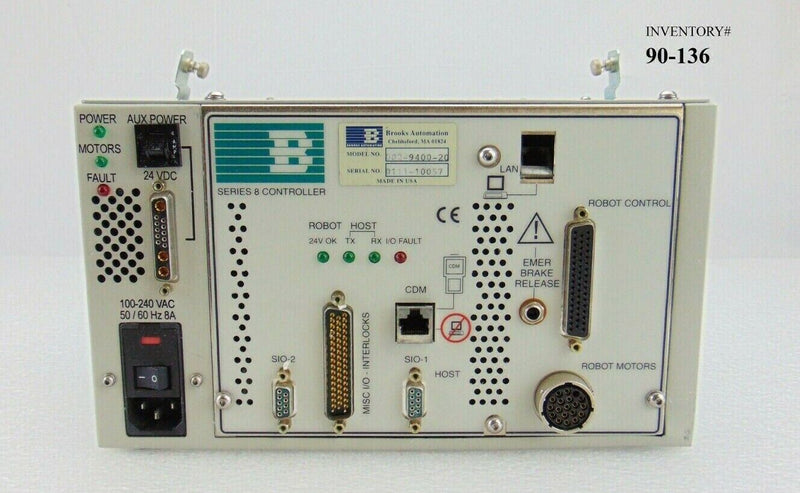 Brooks Equipe PRI 002-9400-20 Series 8 Controller *used working - Tech Equipment Spares, LLC