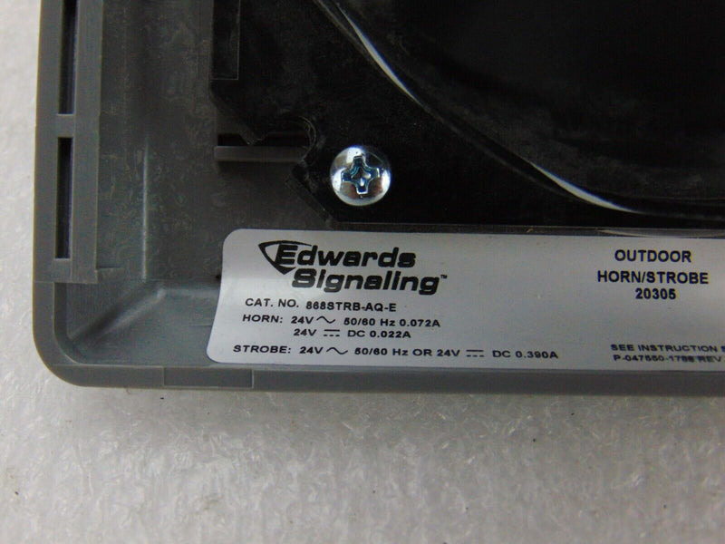 Edwards Signaling 868STR8-AQ-E Strobe *new surplus - Tech Equipment Spares, LLC
