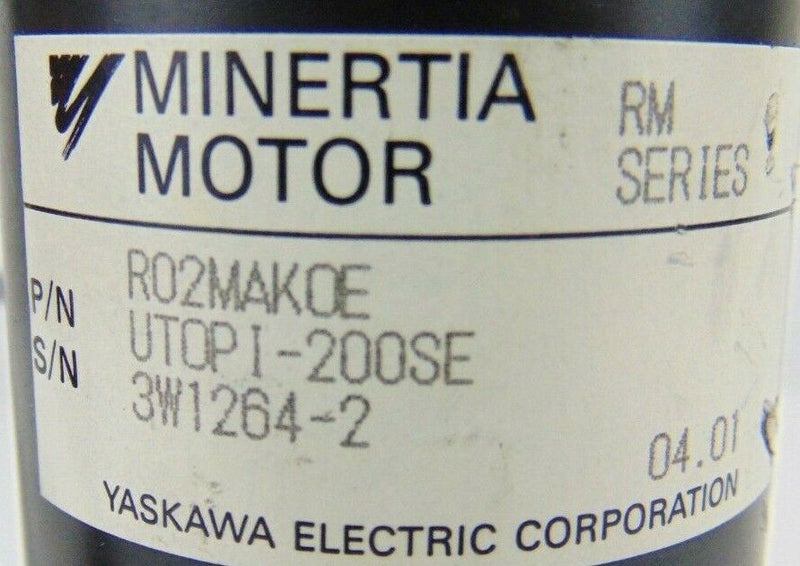 Yaskawa RM R01SAKOE UTOPI-200SE Minertia Motor PRE-300 2002-2028 *used working - Tech Equipment Spares, LLC