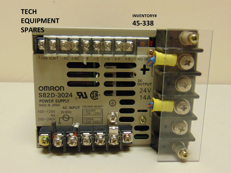 Omron S82D-3024 Power Supply *used working, 90-day warranty - Tech Equipment Spares, LLC