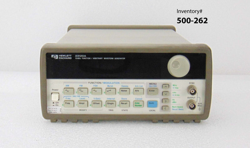 Hewlett Packard 33120A 15MHz Function Arbitrary Waveform Generator *used working - Tech Equipment Spares, LLC