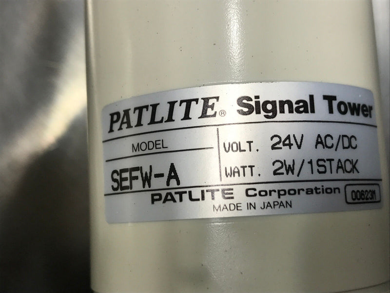 Patlite SEFBW-D SEFW-A Signal Tower (lot of 3) used working - Tech Equipment Spares, LLC