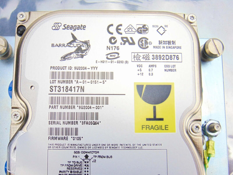 KLA Tencor AIT2 V5.2 Hard Drive *used working - Tech Equipment Spares, LLC