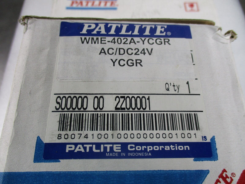 Patlite WME-402A-YCGR Signal Tower (lot of 2) new surplus - Tech Equipment Spares, LLC