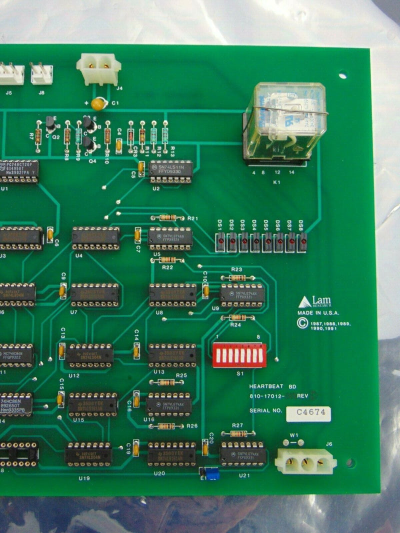 LAM 810-17012-001 Rev D Heartbeat BD PCB Circuit Board *used working - Tech Equipment Spares, LLC