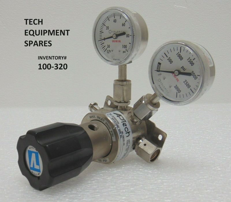 APTech AP1510SM 5PW AL Regulator; Inlet 3500 PSI, Outlet 100 PSI *used working - Tech Equipment Spares, LLC