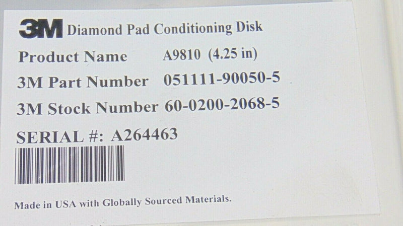 AMAT Applied Materials 0190-37635 PAD Conditioner Diamond A9810 3M CMP 051111-90 - Tech Equipment Spares, LLC