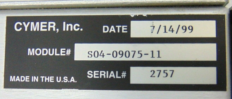 Cymer S04-09075-11 Module *used working - Tech Equipment Spares, LLC