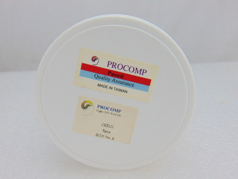 Procomp 470-007752-453 GaAs Epi Wafer 4 inch, 6-Piece *new surplus - Tech Equipment Spares, LLC