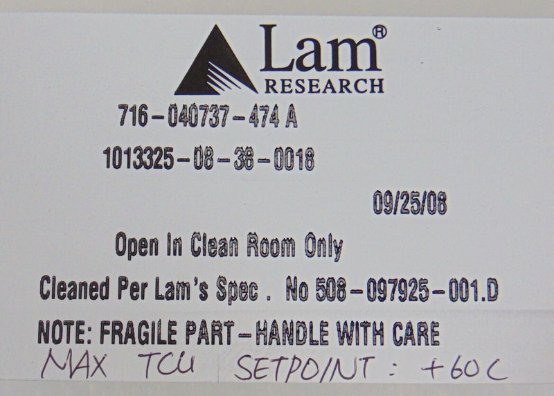 LAM Research 716-040737-474 Quartz Ring *new surplus, 90 day warranty* - Tech Equipment Spares, LLC