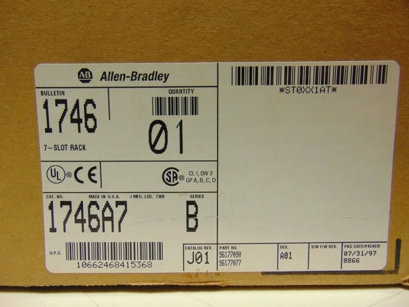AB Allen Bradley SLC 500 1746A7 Programmable Logic Controller *new - Tech Equipment Spares, LLC
