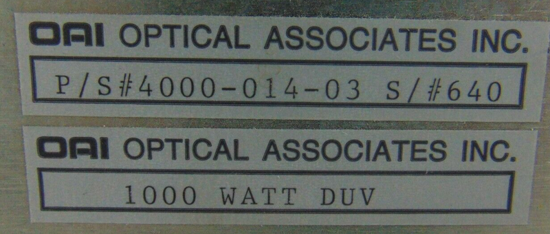 OAI Optical Associates 4000-014-03 2130-C2 Illumination Controller 1000W *as-is - Tech Equipment Spares, LLC