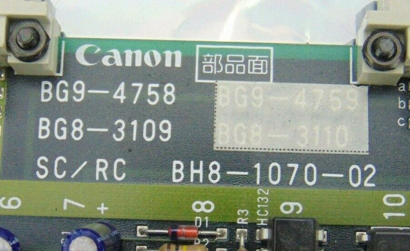 Canon SC/RC PCB BH8-1070-02 BG9-4578 BG8-3109 Circuit Board *used working - Tech Equipment Spares, LLC
