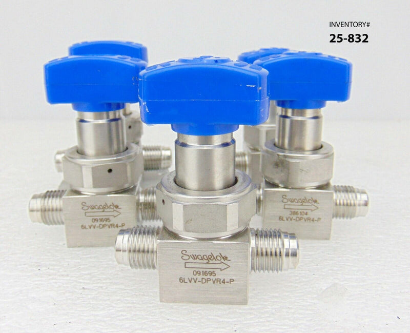 Swagelok 6LVV-DPVR4-P Manual Stainless Steel Valve, lot of 5 *used working - Tech Equipment Spares, LLC
