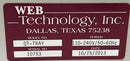 Web Technology QT Tray Test Handler *used working - Tech Equipment Spares, LLC