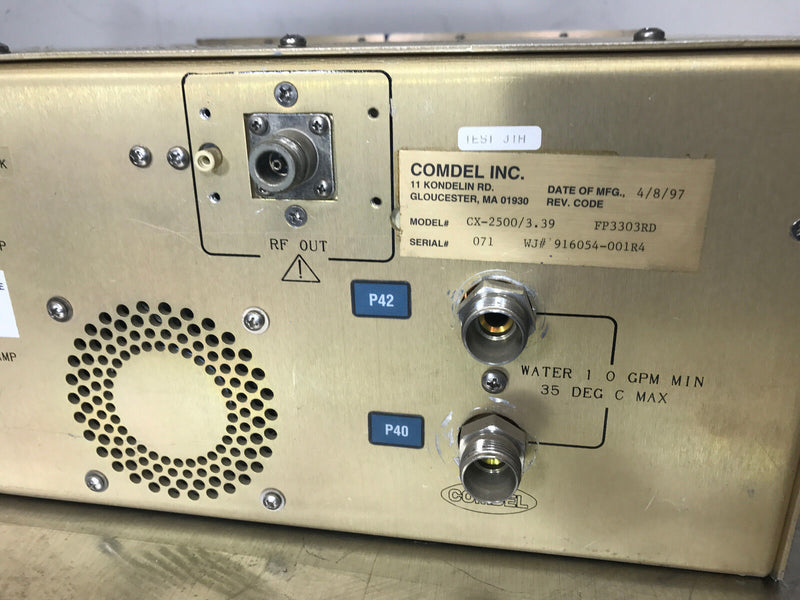 Comdel CX-2500 RF Generator FP3303RD (208V, 3.39 MHz-2500W) - Tech Equipment Spares, LLC