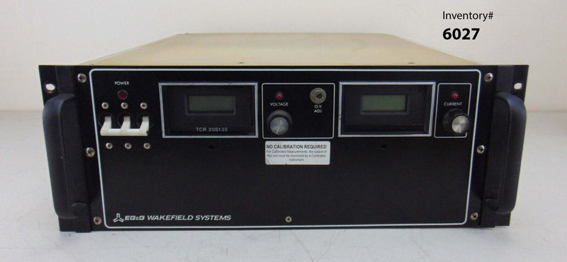 EG&G Wakefield Electronic Measurements TCR 20S135-2-D-0394-OV Power Supply *used - Tech Equipment Spares, LLC
