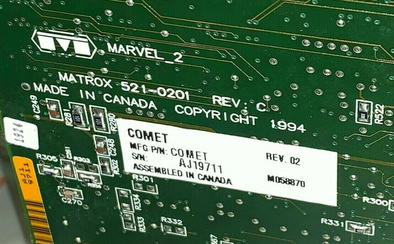 KLA 5100 Computer Marvel 2 Matrox 521-0201 Circuit Board Comet CMT/RGB/Module - Tech Equipment Spares, LLC