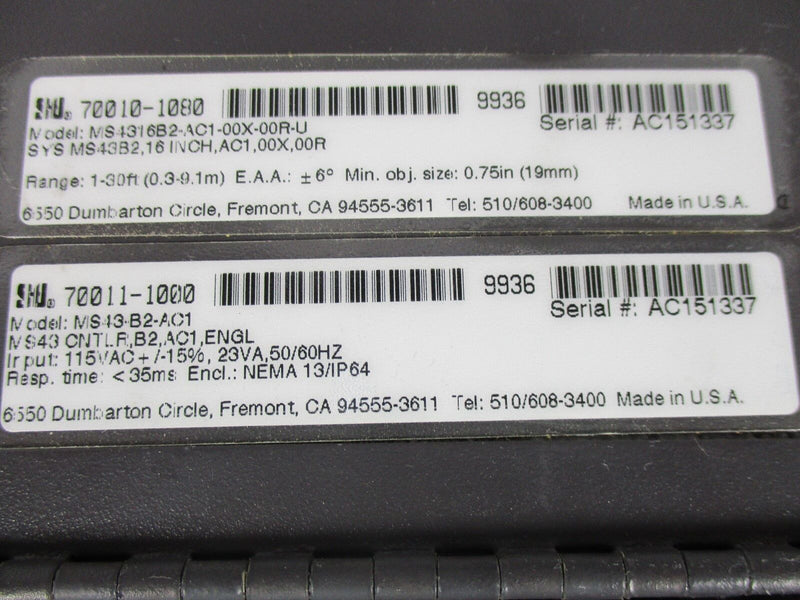 STI MS4316B2-AC1-00X-00R-U Minisafe Flex Safe 70010-1080 70011-1000 (workng) - Tech Equipment Spares, LLC