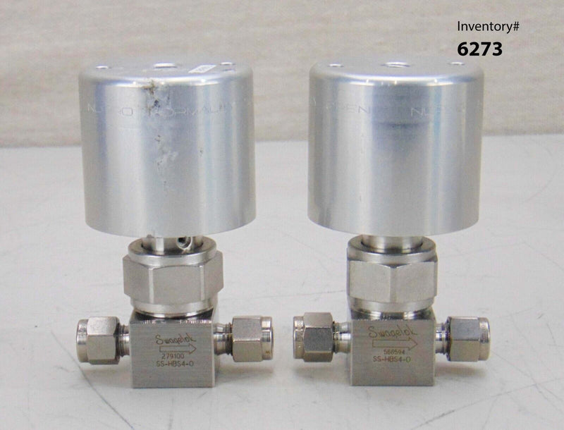 Swagelok SS-HBS4-O Stainless Steel Valve, lot of 2 *new surplus - Tech Equipment Spares, LLC