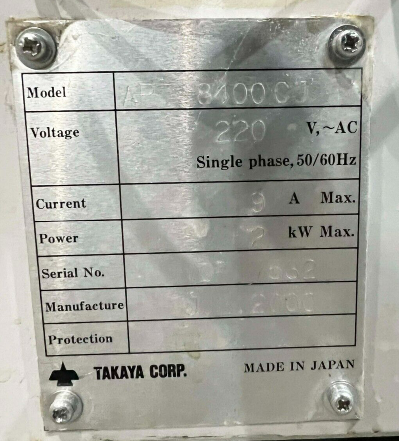 Takaya APT-8400CJ Flying Probe *untested, being sold as-is* - Tech Equipment Spares, LLC