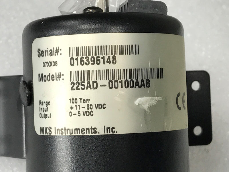 MKS 225AD-00100AAB Baratron 100 torr (Used working, 90 Day Warranty) - Tech Equipment Spares, LLC