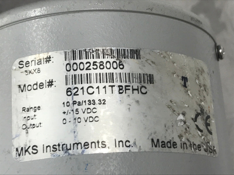 MKS 621C11TBFHC Remote Transducer 10 Pa 133.32 (used working) - Tech Equipment Spares, LLC