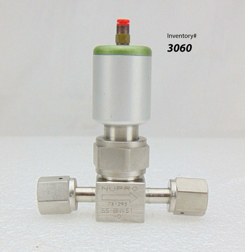 Nupro SS-BNV51-0 Stainless Steel Valve *used working - Tech Equipment Spares, LLC