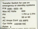 Cummins OTPCA-1504654 0306-5025-05 PowerCommand Transfer Switch 600VAC 125A - Tech Equipment Spares, LLC