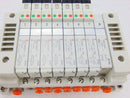 SMC VV5011-08-DAJ00155 VQ1200Y-5-X35 VQ1300Y-5 VVQ1000-10A-1 Manifold 8 solenoid - Tech Equipment Spares, LLC
