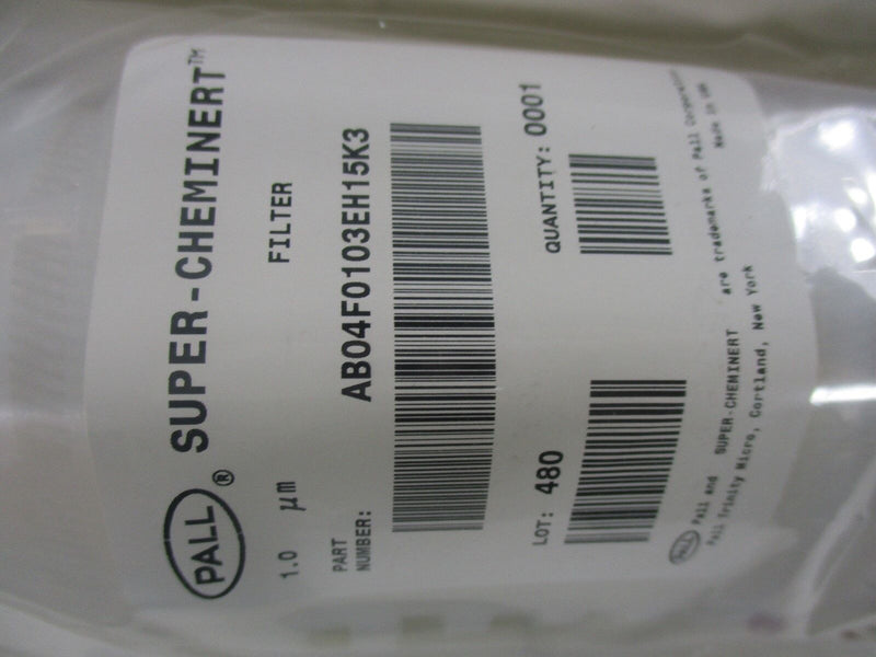 Pall ABO4F0103EH15K3 Super Cheminert Filter 1.0 um (New Surplus) - Tech Equipment Spares, LLC