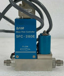 SAM SFC280E Mass Flow Controller 500ccm Ar (Used Working, 90 Day Warranty) - Tech Equipment Spares, LLC