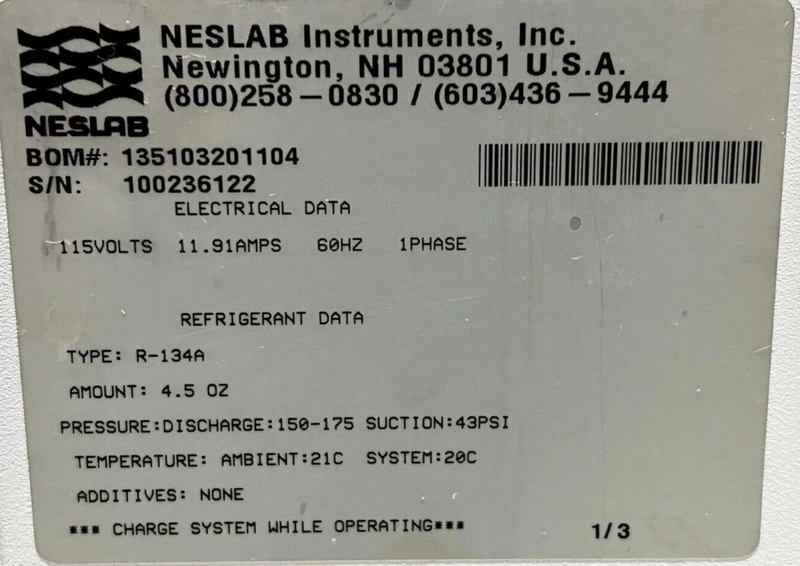 Neslab RTE-211 135103201104 Chiller *used working - Tech Equipment Spares, LLC