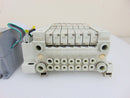 SMC VQ1200Y-5 VQ1400Y-5 VQ1100Y-5 Manifold, 7 Solenoid *used working - Tech Equipment Spares, LLC